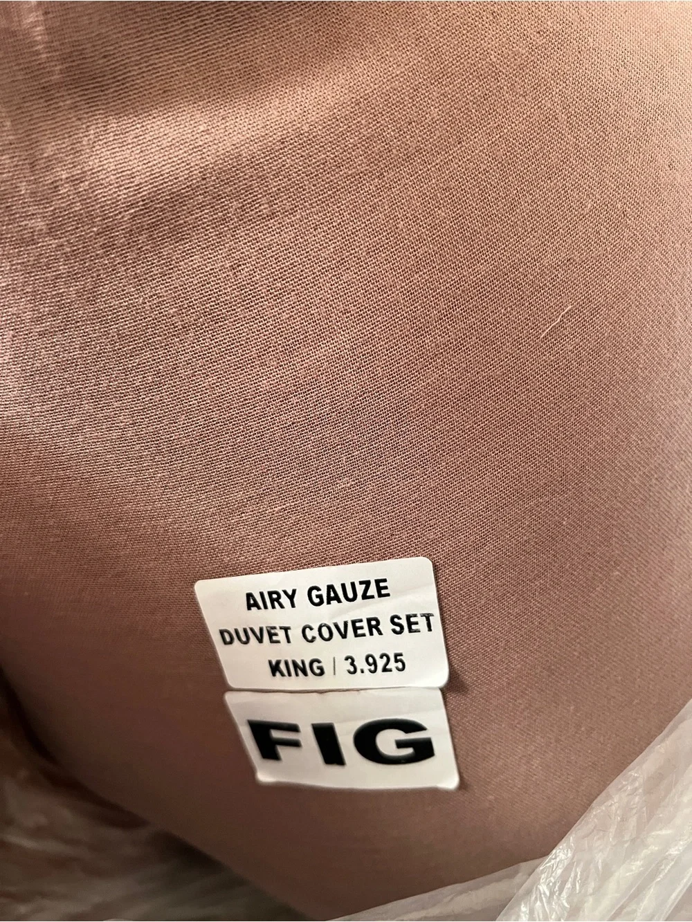 Quince Organic Cotton Airy Gauze Duvet Cover Set in Fig- King